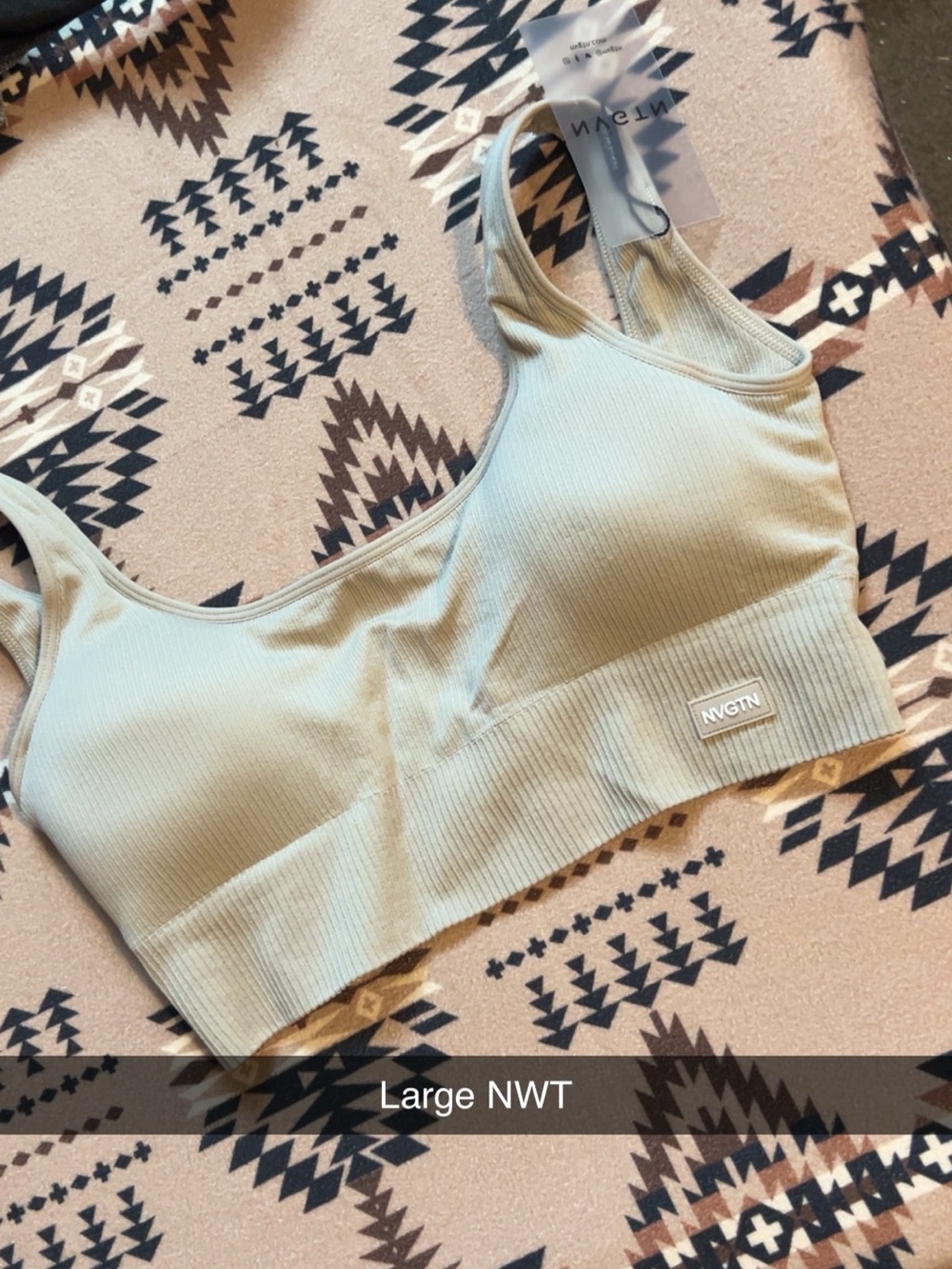 NVGTN Sage Green Ribbed Sports Bralette